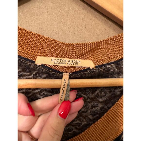 Scotch & Soda V-Neck Leopard Sweater - Picture 2 of 7